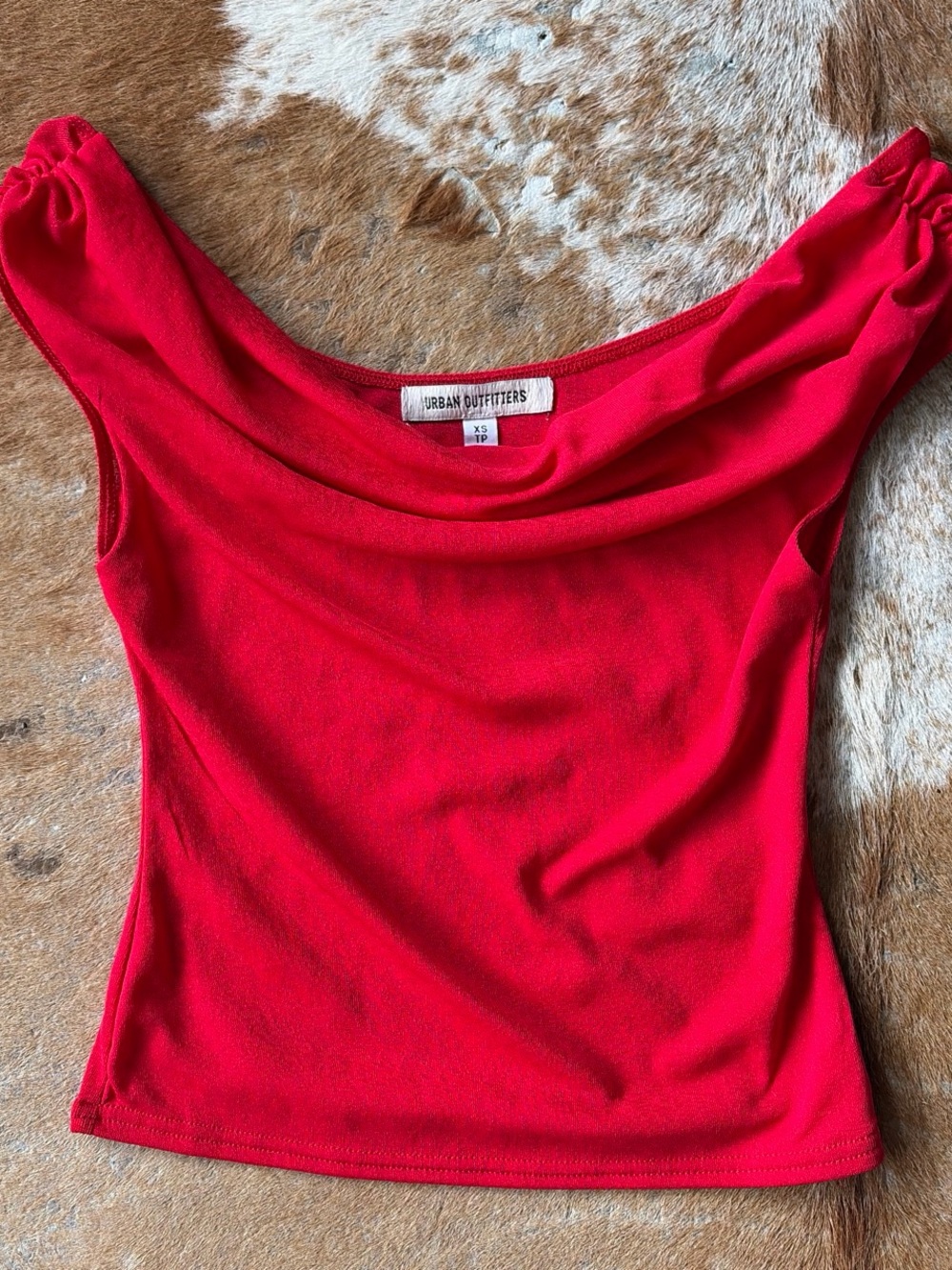 Urban Outfitters Red Off the Shoulder Top